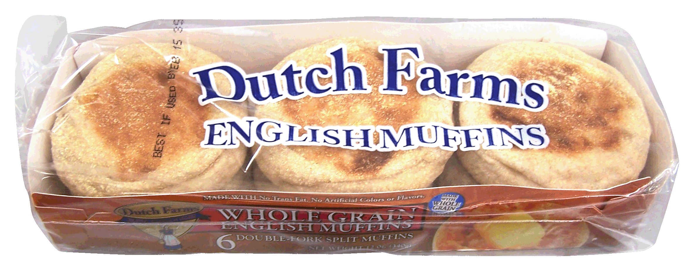 Dutch Farms  english muffins, double-fork split, whole grain, 6-count Full-Size Picture